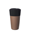 Mini Colorful Leather Car Trash Can (Light Brown)