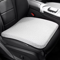 Car Seat Cushion with Memory Cotton Lumbar Support (White)