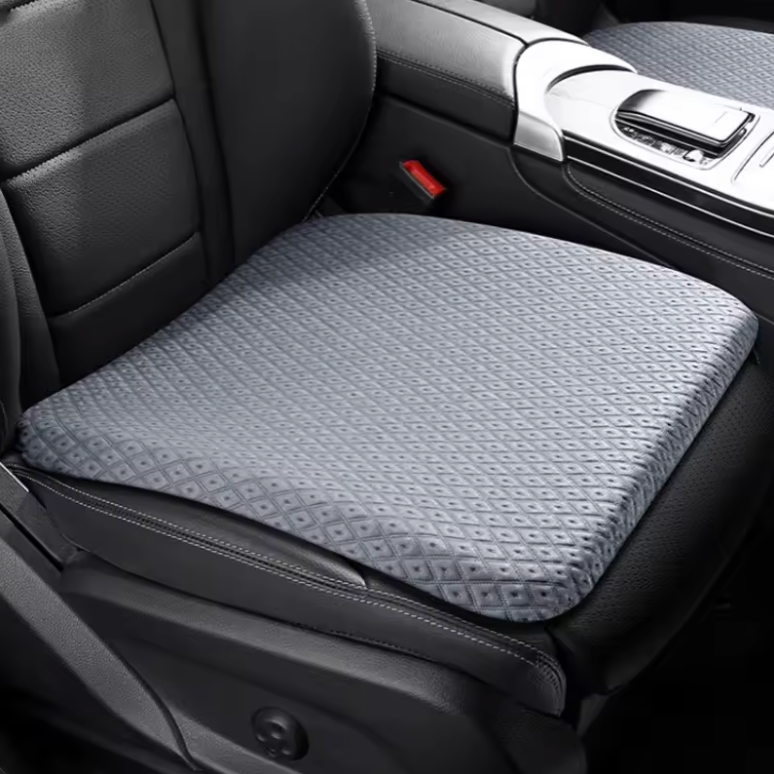 Car Seat Cushion with Memory Cotton Lumbar Support (Grey Blue)