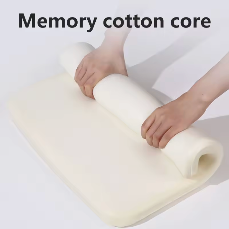 Car Seat Cushion with Memory Cotton Lumbar Support (Grey Blue)