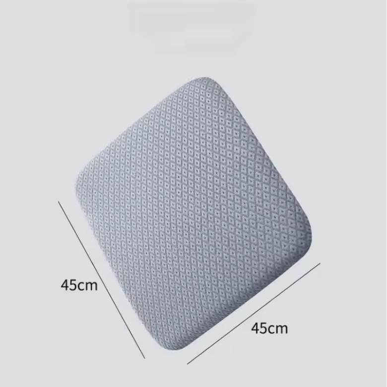 Car Seat Cushion with Memory Cotton Lumbar Support (White)