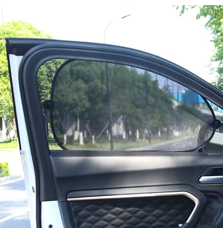 Car Side Window Sun Shade Curtain Suction Cup Sun Protection Cover Car Window Curtains Sunshade Summer UV Blocking Film (Rear)