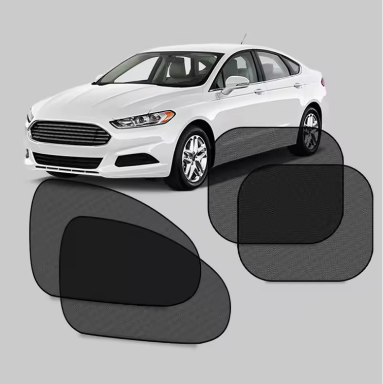 Car Side Window Sun Shade Curtain Suction Cup Sun Protection Cover Car Window Curtains Sunshade Summer UV Blocking Film (Front)