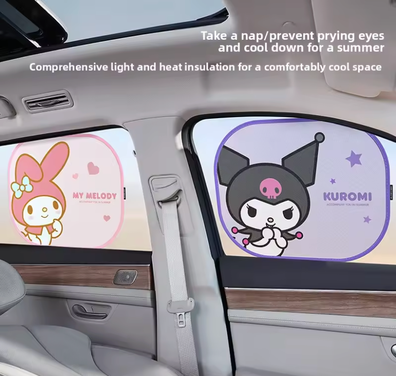 Sanrio Kuromi Car Sun Shade (Cinnamoroll)
